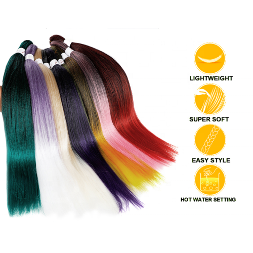Synthetic Braiding Hair Yaki Texture Colourful Afro Hot Water 20inch Black African Braid Hair Extensions Curly Color Braids